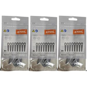 3 x Stihl PolyCut 2-2 blades, plastic knife PolyCut 2-2 (3 x 8 pieces) 3 x Stihl PolyCut 2-2 blades, plastic knife PolyCut 2-2 (3 x 8 pieces)