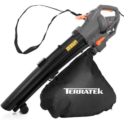 Terratek 3000W Corded Leaf Blower & Vacuum, 3-in-1 Mulcher, Garden Vac & Hoover Terratek 3000W Corded Leaf Blower & Vacuum, 3-in-1 Mulcher, Garden Vac & Hoover