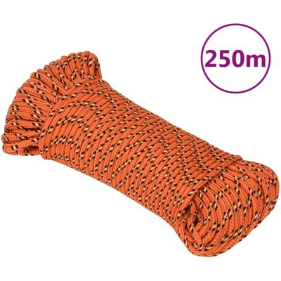 vidaXL Orange Boat Rope 250m - Boat Rope vidaXL Orange Boat Rope 250m - Boat Rope