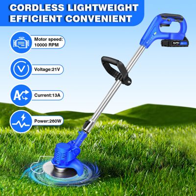 YouseaHome - Cordless Trimmer - 2 Batteries - Blades - Garden Tool YouseaHome - Cordless Trimmer - 2 Batteries - Blades - Garden Tool