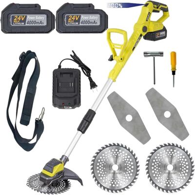 KONCBEYS Metal Blade Cordless Strimmer 24V Electric Grass Trimmer Brushless Garden Strimm KONCBEYS Metal Blade Cordless Strimmer 24V Electric Grass Trimmer Brushless Garden Strimm