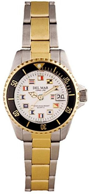 Costa Del Mar Del Mar 50122 Womens Classic Nautical Flags Two Tone Watch