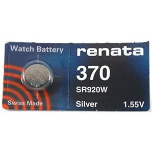 Renata 1.55 Volt Watch Battery 370 Replaces - Pack of 10 (SR920W) Renata 1.55 Volt Watch Battery 370 Replaces - Pack of 10 (SR920W)