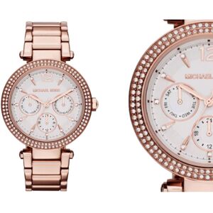 Michael Kors Parker MK5781 Gold Tone Ladies' Watch with Two-Row Stone Bezel, Day Michael Kors Parker MK5781 Gold Tone Ladies' Watch with Two-Row Stone Bezel, Day