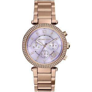 Michael Kors Parker Ladies Chronograph Watch Rose Gold PVD Bracelet Lilac Dial Michael Kors Parker Ladies Chronograph Watch Rose Gold PVD Bracelet Lilac Dial