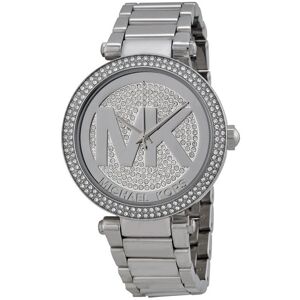 Michael Kors Ladies Parker Watch Stainless Steel Bracelet Silver Crystal Paved D Michael Kors Ladies Parker Watch Stainless Steel Bracelet Silver Crystal Paved D