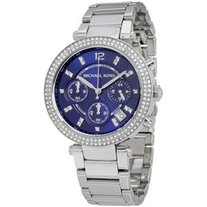 Michael Kors Parker Ladies Chronograph Watch Stainless Steel Bracelet Blue Dial Michael Kors Parker Ladies Chronograph Watch Stainless Steel Bracelet Blue Dial