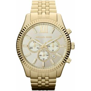 Michael Kors Lexington Men's WatchÂGold Case Chrono DialÂBracelet StrapÂMK8281 Michael Kors Lexington Men's WatchÂGold Case Chrono DialÂBracelet StrapÂMK8281