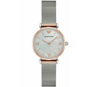 Emporio Armani Gianni T-Bar Ladies Watch¦Mother of Pearl Dial¦Mesh Strap¦AR2067 Emporio Armani Gianni T-Bar Ladies Watch¦Mother of Pearl Dial¦Mesh Strap¦AR2067