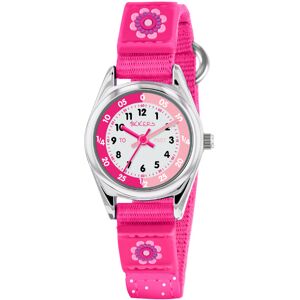 Tikkers Girls Pink Fabric Strap Velcro Strap Time Teacher Watch TK0119 Tikkers Girls Pink Fabric Strap Velcro Strap Time Teacher Watch TK0119