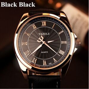 Unbranded (Black Black) Mens Watches Business Clock Male Quartz Wrist Watch Unbranded (Black Black) Mens Watches Business Clock Male Quartz Wrist Watch