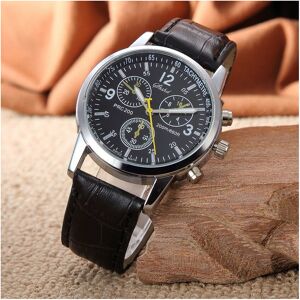 Unbranded (Black) Luxury Men Watch Leather Watches Quartz Military wristwatch Relojes Homb Unbranded (Black) Luxury Men Watch Leather Watches Quartz Military wristwatch Relojes Homb