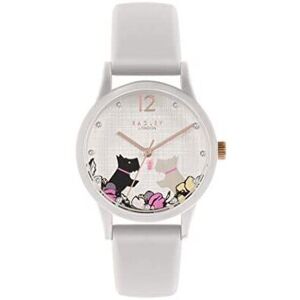 Radley Say It with Flowers Ladies Grey Silicone Strap Floral Kissing Dogs Watch Radley Say It with Flowers Ladies Grey Silicone Strap Floral Kissing Dogs Watch