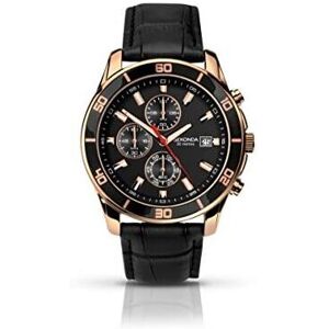 Sekonda Men's Quartz Watch with Black Dial Chronograph Display and Black Leather Sekonda Men's Quartz Watch with Black Dial Chronograph Display and Black Leather