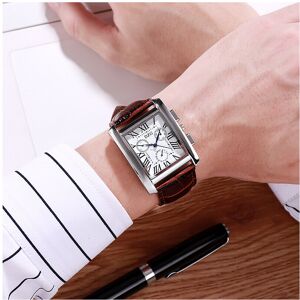 Unbranded Men Watch Big Square Business Waterproof Quartz Leather Wrist Watch Men Clock Ma Unbranded Men Watch Big Square Business Waterproof Quartz Leather Wrist Watch Men Clock Ma