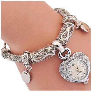 Unbranded Vintage Women's Love Heart Bracelet Watch Charm Band Analog Quartz Wrist Female Unbranded Vintage Women's Love Heart Bracelet Watch Charm Band Analog Quartz Wrist Female