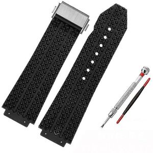 Unbranded (black B SK, 25mm-19mm) Watchband For Hublot Big Bang Silicone 25*19mm Waterproo Unbranded (black B SK, 25mm-19mm) Watchband For Hublot Big Bang Silicone 25*19mm Waterproo
