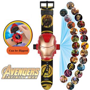 CLOSKYE (color2) Cartoon Children Watch 3D Projection Cartoon Spider-man Iron Man Digita CLOSKYE (color2) Cartoon Children Watch 3D Projection Cartoon Spider-man Iron Man Digita