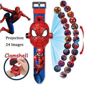 CLOSKYE (color1) Cartoon Children Watch 3D Projection Cartoon Spider-man Iron Man Digita CLOSKYE (color1) Cartoon Children Watch 3D Projection Cartoon Spider-man Iron Man Digita