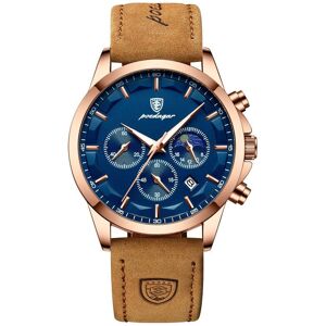 Unbranded (Gold Blue) Luminous Man Watch Calendar Quartz Business Versatile Gift Fashion Unbranded (Gold Blue) Luminous Man Watch Calendar Quartz Business Versatile Gift Fashion