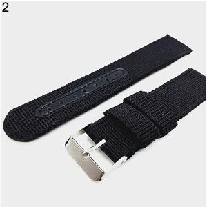 Unbranded (Black, 18 mm) 18mm/20mm/22mm/24mm Men's Military Nylon Wrist Watch Band Buckle Unbranded (Black, 18 mm) 18mm/20mm/22mm/24mm Men's Military Nylon Wrist Watch Band Buckle