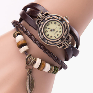Disney Veile Studios Vintage Tree Leaf Braid Bracelet Watch Brown Watches Disney Veile Studios Vintage Tree Leaf Braid Bracelet Watch Brown Watches
