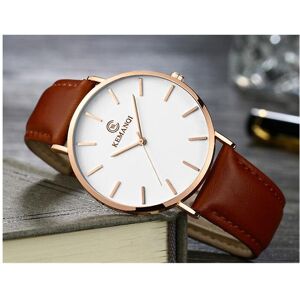 Unbranded (gold brown) New Men's Watch Ultra-thin Fashion Watches Leather Simple Business Unbranded (gold brown) New Men's Watch Ultra-thin Fashion Watches Leather Simple Business