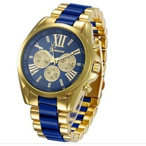 Unbranded (Blue) Luxury Mens Gold Tone Stainless Steel Band Analog Quartz Wrist Watch Gift Unbranded (Blue) Luxury Mens Gold Tone Stainless Steel Band Analog Quartz Wrist Watch Gift