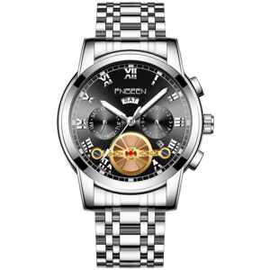 Maxpower (silver,black) New Mechanical Style Watch Men's Fashion Men's Quartz S Maxpower (silver,black) New Mechanical Style Watch Men's Fashion Men's Quartz S