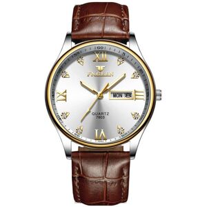 Maxpower (brown,white) Luxury Brand Watch Men Stainless Steel Diamond Quartz Watch Analog Maxpower (brown,white) Luxury Brand Watch Men Stainless Steel Diamond Quartz Watch Analog