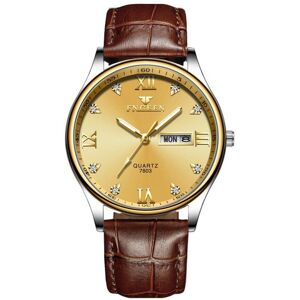 Maxpower (brown,gold) Luxury Brand Watch Men Stainless Steel Diamond Quartz Watch Analog Maxpower (brown,gold) Luxury Brand Watch Men Stainless Steel Diamond Quartz Watch Analog