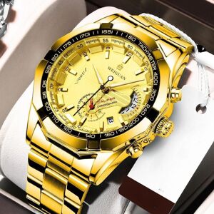 Maxpower (gold) Fashion Automatic Movement Watch Men's Calendar Waterproof Luminous Maxpower (gold) Fashion Automatic Movement Watch Men's Calendar Waterproof Luminous