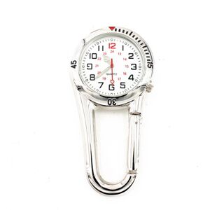 Maxpower (Silver) Luminous Dial Clip-on Carabiner Pocket Watch Climbing Hanging Watch Clo Maxpower (Silver) Luminous Dial Clip-on Carabiner Pocket Watch Climbing Hanging Watch Clo