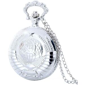 Maxpower (silver) Men Pocket Watch Soviet Emblem Earth Sickle Hammer Communism Quartz Poc Maxpower (silver) Men Pocket Watch Soviet Emblem Earth Sickle Hammer Communism Quartz Poc