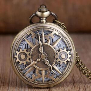Maxpower (one size) Puntos Vintage Unisex Hollow Gear Number Quartz Pocket Watch Pendant Maxpower (one size) Puntos Vintage Unisex Hollow Gear Number Quartz Pocket Watch Pendant