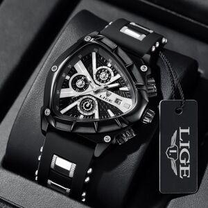 Maxpower (black) Lige Creative Fashion Men Quartz Watch Top Brand Triangle Dial Leisure W Maxpower (black) Lige Creative Fashion Men Quartz Watch Top Brand Triangle Dial Leisure W