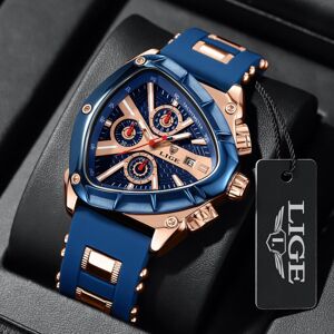 Maxpower (blue) Lige Creative Fashion Men Quartz Watch Top Brand Triangle Dial Leisure Wa Maxpower (blue) Lige Creative Fashion Men Quartz Watch Top Brand Triangle Dial Leisure Wa