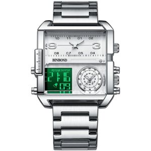 Maxpower (silver) Luxury Brand Gold Watch Oversized Dial Multifunctional Outdoor Sports F Maxpower (silver) Luxury Brand Gold Watch Oversized Dial Multifunctional Outdoor Sports F