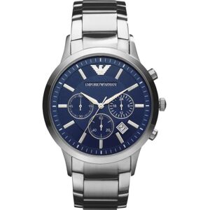 Emporio Armani Watch for Men Chronograph Movement 43 mm Silver Steel Stainless S Emporio Armani Watch for Men Chronograph Movement 43 mm Silver Steel Stainless S