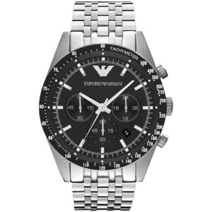 Emporio Armani Mens Chronograph Stainless Steel Classic Black Dial Watch AR5988 Emporio Armani Mens Chronograph Stainless Steel Classic Black Dial Watch AR5988