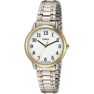 Timex Women's Easy Reader 30mm Watch - Two-Tone Case White Dial with Two-Tone St Timex Women's Easy Reader 30mm Watch - Two-Tone Case White Dial with Two-Tone St