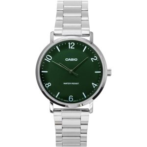 Casio Standard Analog Stainless Steel Green Dial Quartz MTP-VT03D-3B Men's Watch Casio Standard Analog Stainless Steel Green Dial Quartz MTP-VT03D-3B Men's Watch
