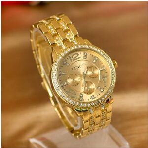 Unbranded (Gold) Three Rhinestone Women Eyes Steel Band Quartz Watch Thin Decoratives Deli Unbranded (Gold) Three Rhinestone Women Eyes Steel Band Quartz Watch Thin Decoratives Deli