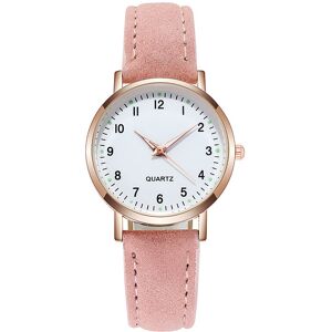 Unbranded (Pink) Female Male Analog Quartz Wrist Watch Student Glow Leather Style Casual S Unbranded (Pink) Female Male Analog Quartz Wrist Watch Student Glow Leather Style Casual S