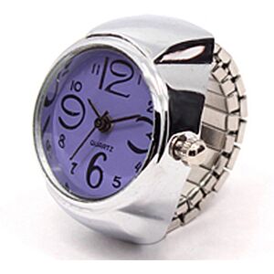 Unbranded (Purple) Creative Fashion Steel Round Elastic Quartz Finger Ring Watch Girl Lady Unbranded (Purple) Creative Fashion Steel Round Elastic Quartz Finger Ring Watch Girl Lady
