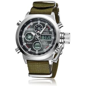 Unbranded (Black) Luminous Men Military Analog Digital Quartz Nylon Canvas Sport Wrist Wat Unbranded (Black) Luminous Men Military Analog Digital Quartz Nylon Canvas Sport Wrist Wat