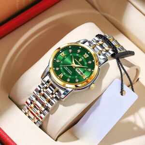 Unbranded (Gold Dark Green Face) Womens Stainless Steel Quartz Watches Waterproof Luminous Unbranded (Gold Dark Green Face) Womens Stainless Steel Quartz Watches Waterproof Luminous