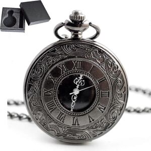Unbranded (As show, One size) Vintage Pocket Watch, Quartz Pocket Watch with ChainBlack, M Unbranded (As show, One size) Vintage Pocket Watch, Quartz Pocket Watch with ChainBlack, M