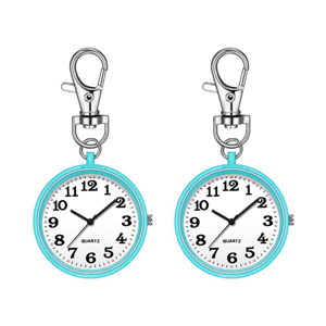 Jehiatek 2pcs Nurses Watches for Women Quartz Pocket Watch with Key Buckle Hanging Digita Jehiatek 2pcs Nurses Watches for Women Quartz Pocket Watch with Key Buckle Hanging Digita