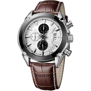 Unbranded Men's Quartz Wristwatch with Leather Band, 3 Small Dials, Black/Brown Unbranded Men's Quartz Wristwatch with Leather Band, 3 Small Dials, Black/Brown